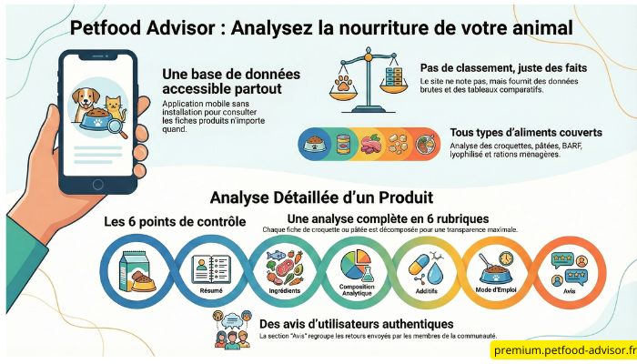 Evaluez et notez vos croquettes et pâtées en fonction de données fiables.